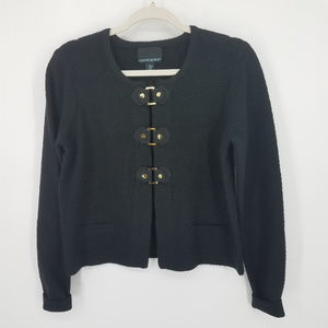 Cynthia Rowley Textured Knit Sweater with Buckles